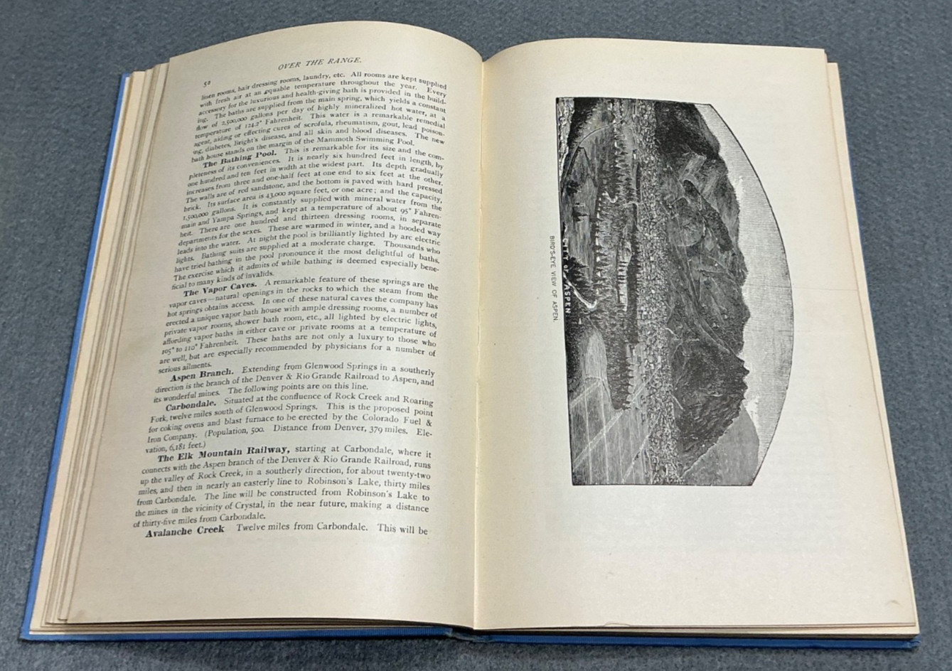 1899 DENVER RIO GRANDE RAILROAD COLORADO-CALIFORNIA WESTERN GUIDEBOOK w/RARE MAP