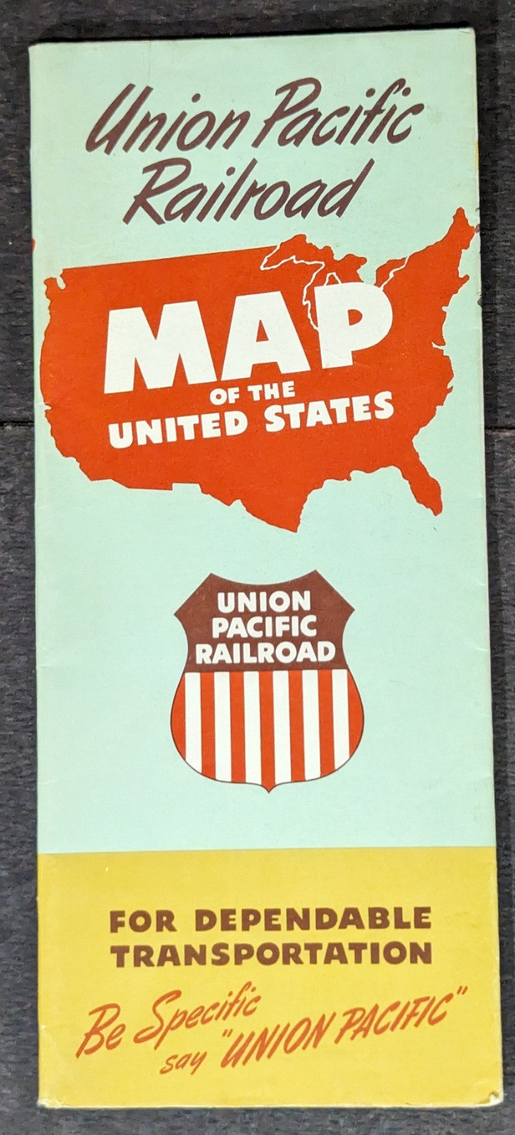 ***VINTAGE 1959 UNION PACIFIC RAILROAD U.S.A. MAP BROCHURE***