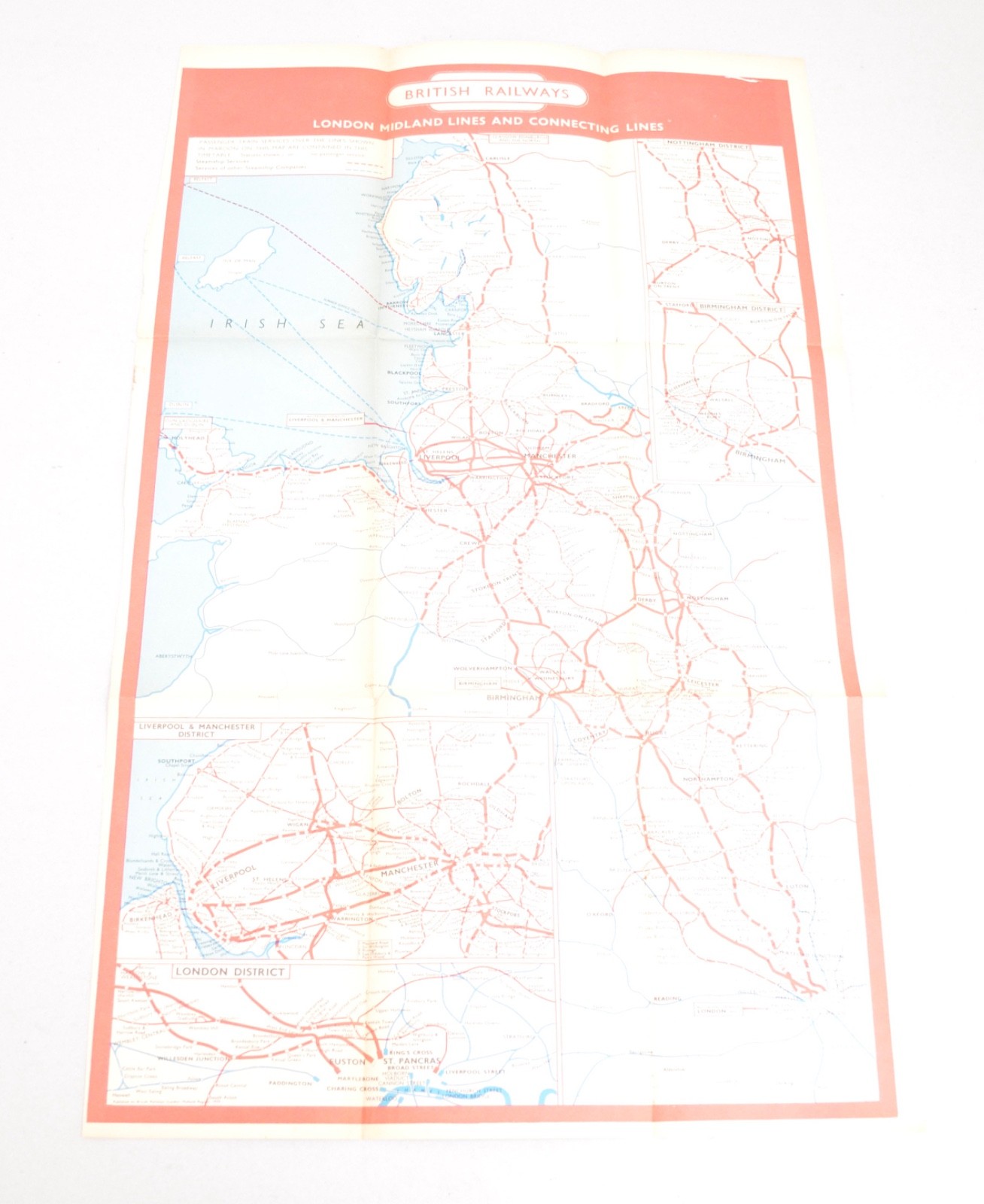 Railway Pocket Map British Railways 1959