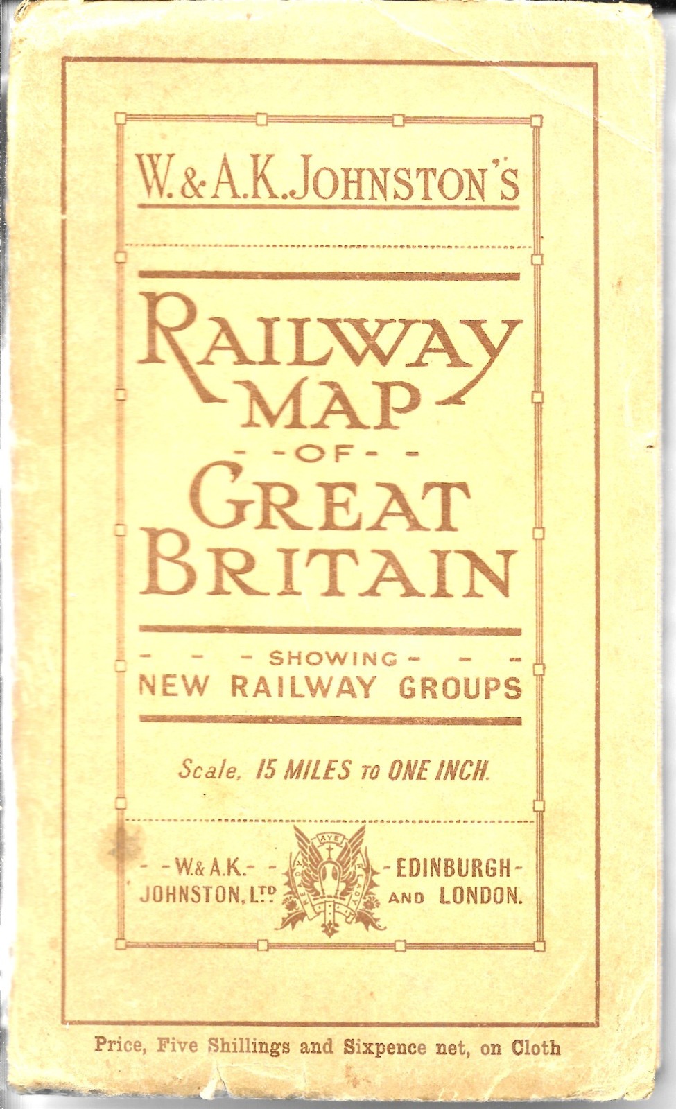 W & AK Johnston’s 1923 Railway Map of Great Britain ‘New Railway Groupings’