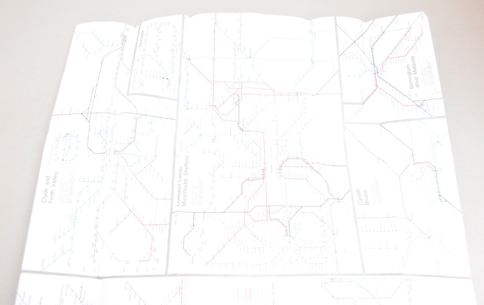 Railway Pocket Map British Rail Passenger Network 1982-83