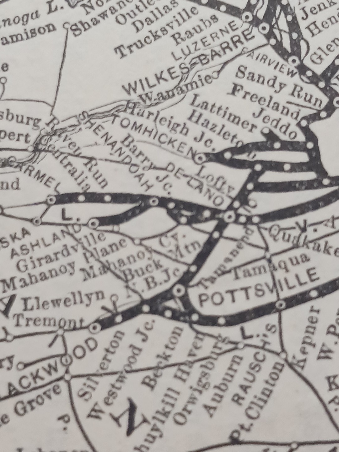 1902 Train Route Map + Report LEHIGH VALLEY RAILROAD Connell Seneca Coal Co.