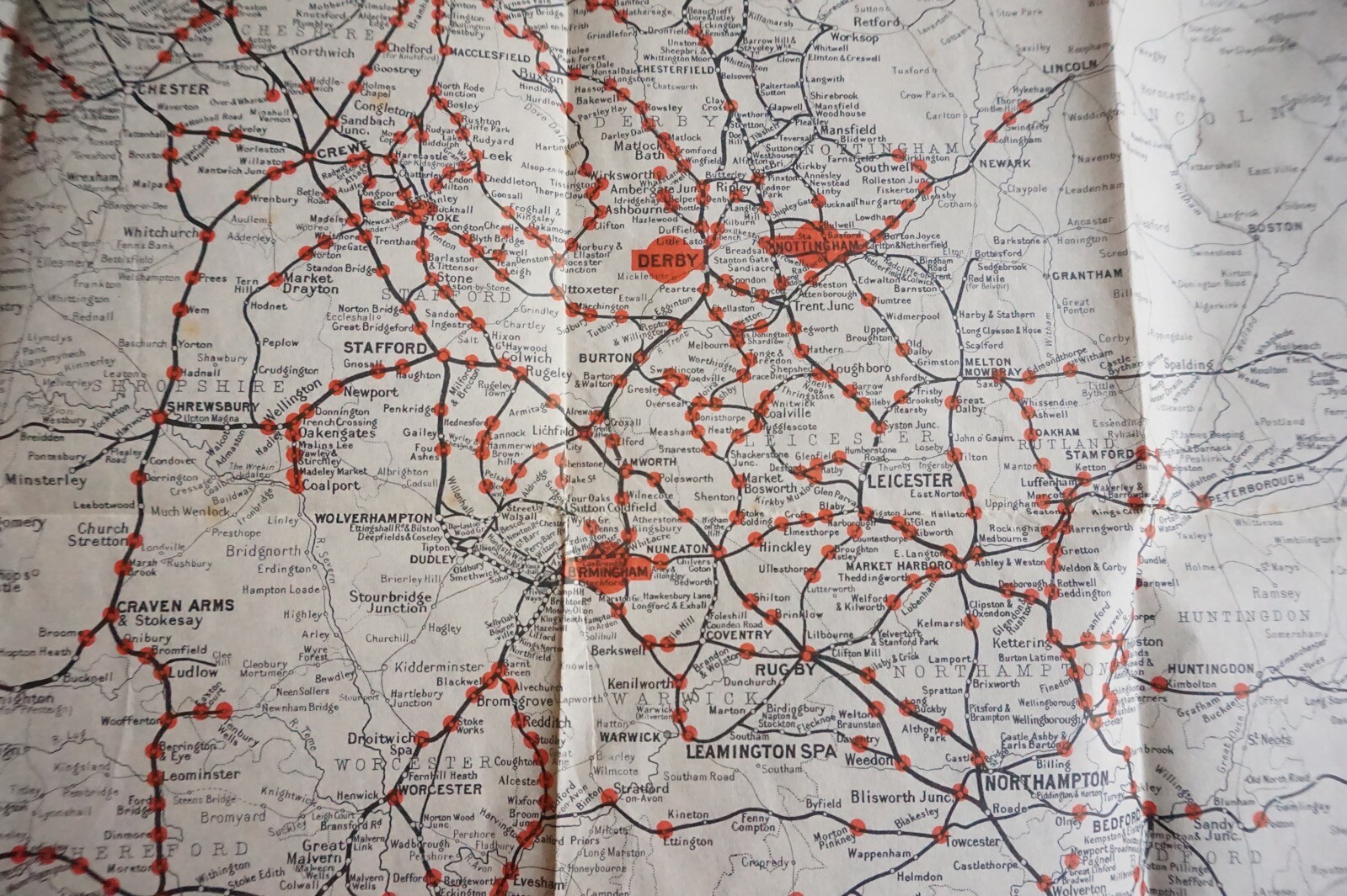 LMS London Midland Scottish Railway Map of England & Wales