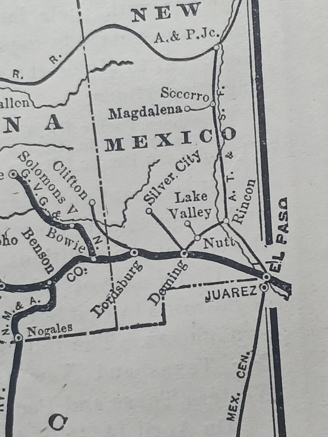 1901 Railway Map SOUTHERN PACIFIC SYSTEM railroad Train Routes California AZ OR