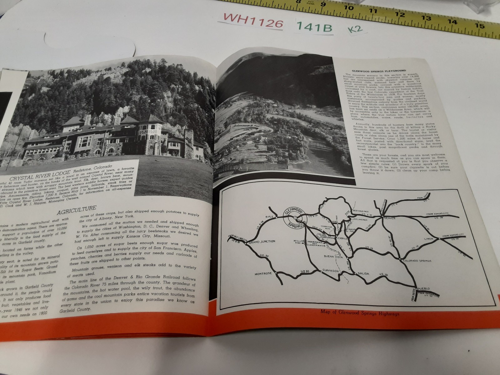 Western Wonderlands Union Pacific Railroad & Glenwood Springs Co Fold Out Broch
