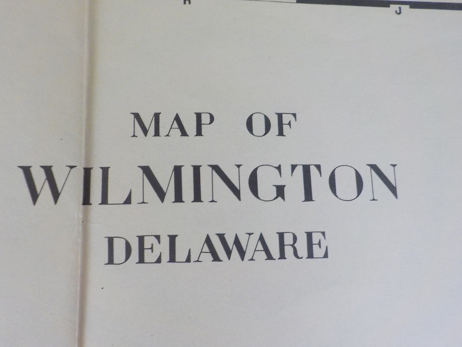 Map Wilmington Delaware 1929 November Approx 24 1/2 X 20 1/2 inches B&O PRR