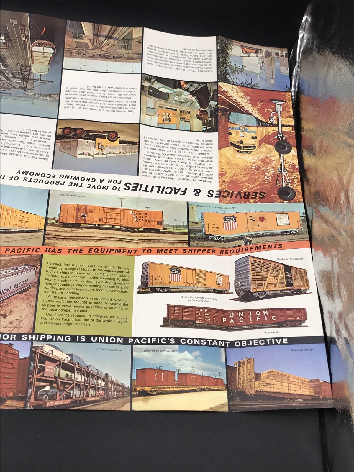 Vintage 1971 Union Pacific Railroad UP Folding Map of USA