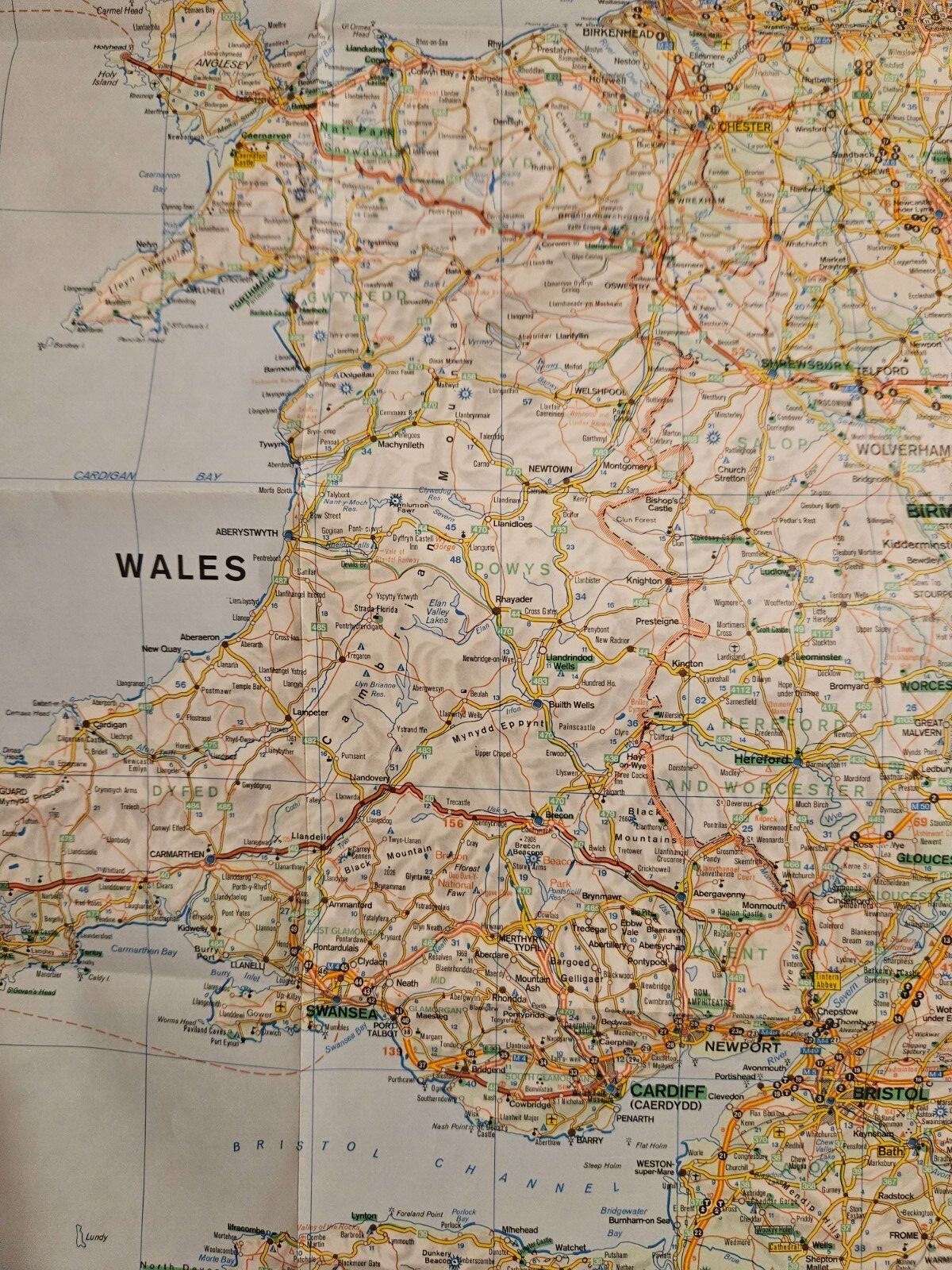 Great Britain England Scotland Wales Ireland Euromap American Map Corp 1:800,000