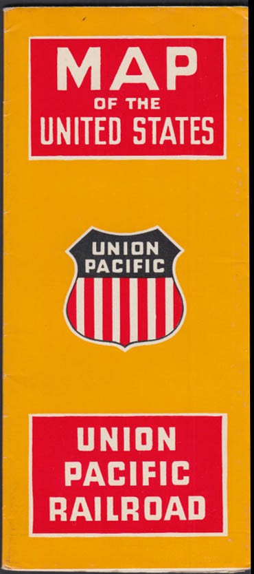 Union Pacific Railroad Map of the United States & Scenic Views 9 1948