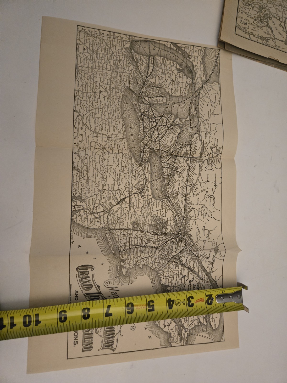 1910 Grand Trunk Railway System & Connections Map 3024 Original Northeast US