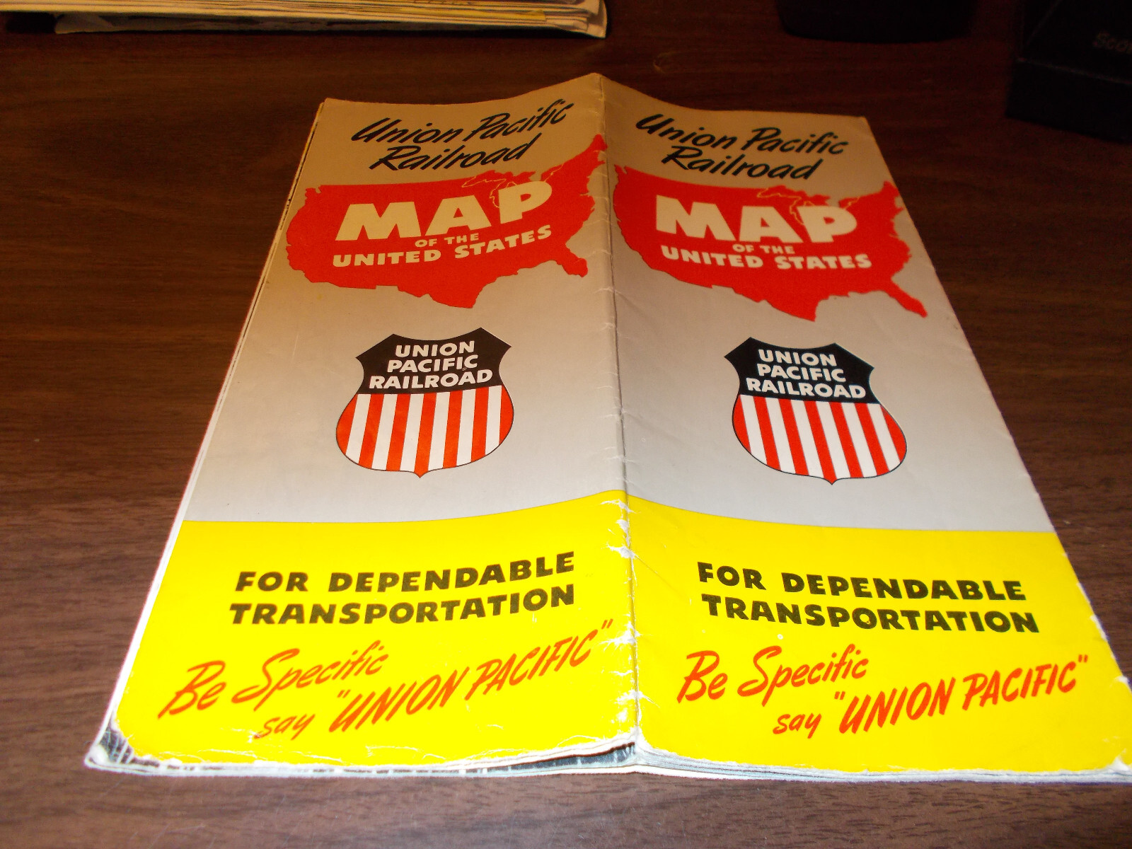 1950 Union Pacific Railroad United States Vintage Map and Brochure