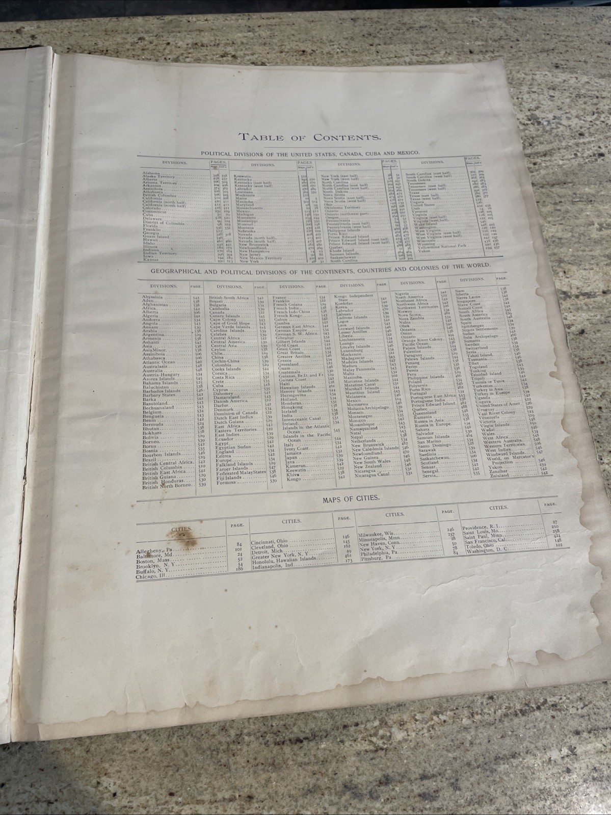 1902 Cram’s Standard American Railway System Atlas of the World Maps Railroad