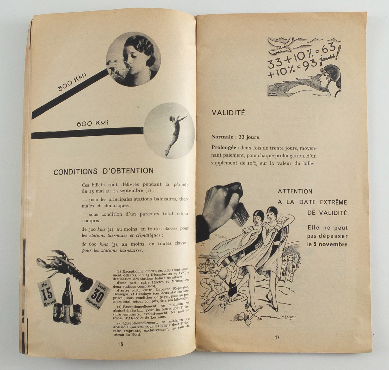 1935 France FRENCH Railways Practical Guide Book for Tourists