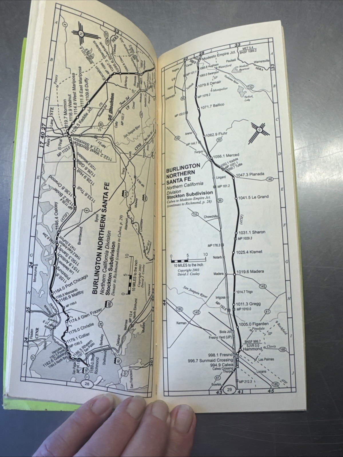 2005 California Railroad Map Pocket Guide. All The State Including Station Index