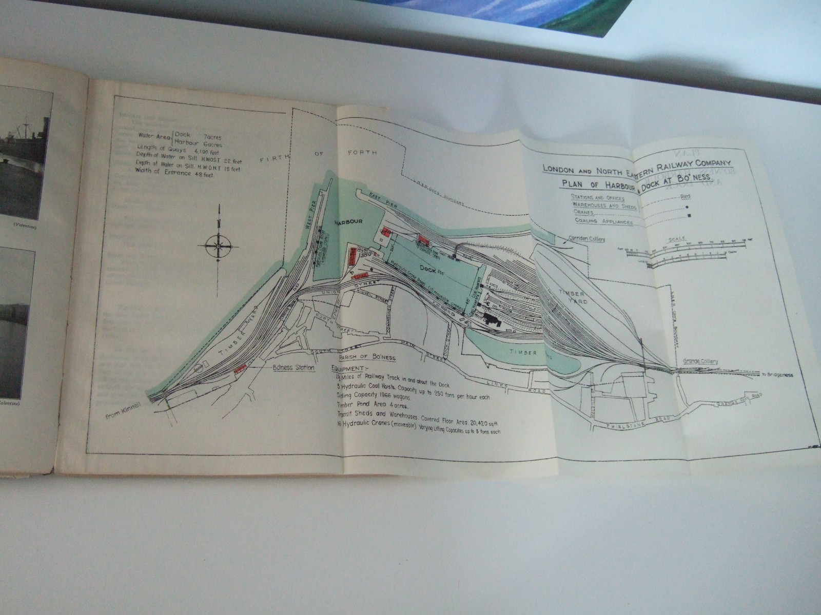 1928 Ports of the LNER Book. 9 Fold-Out Dock Plans, Map, Steamships, Dock sizes.