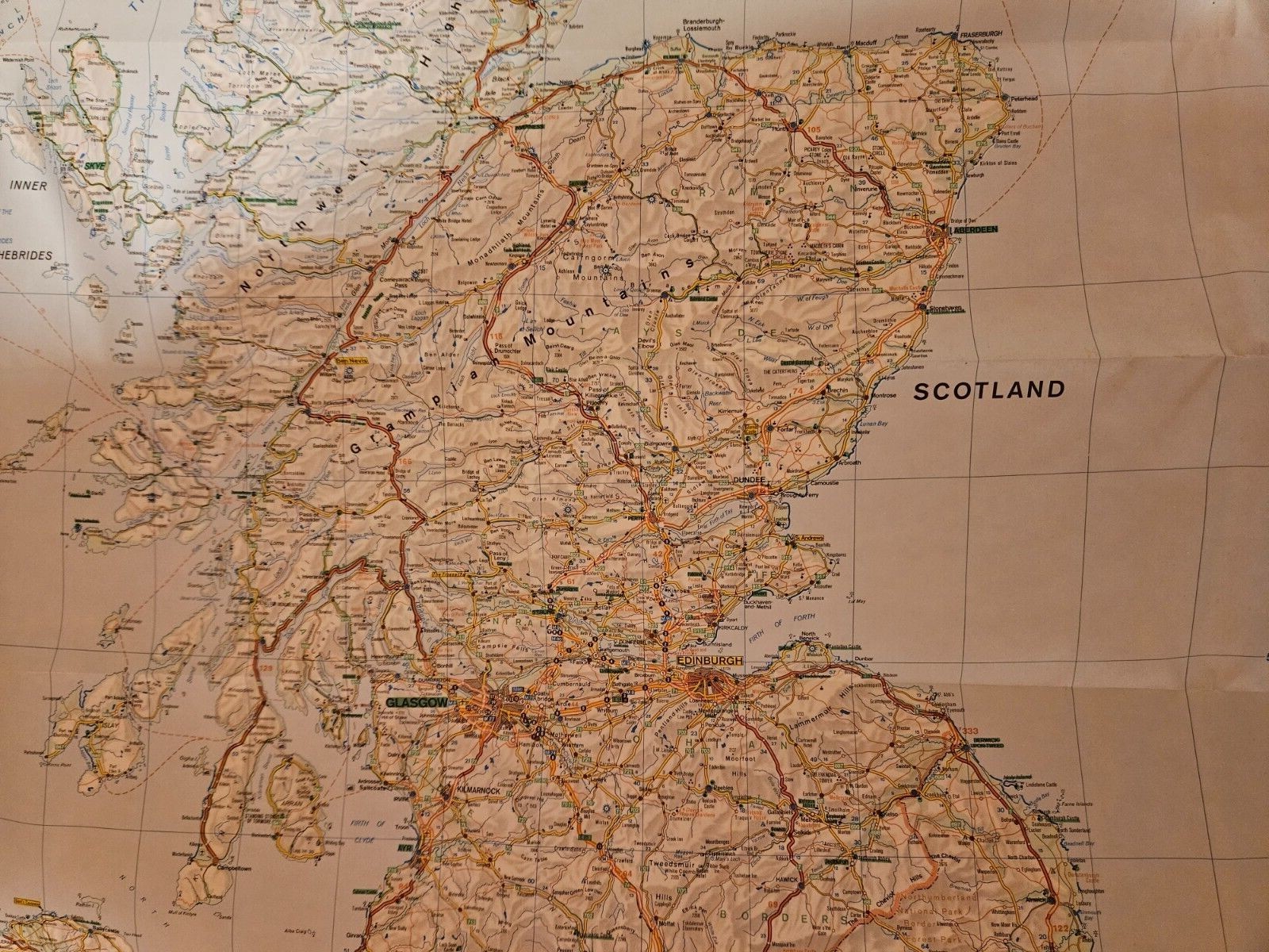 Great Britain England Scotland Wales Ireland Euromap American Map Corp 1:800,000