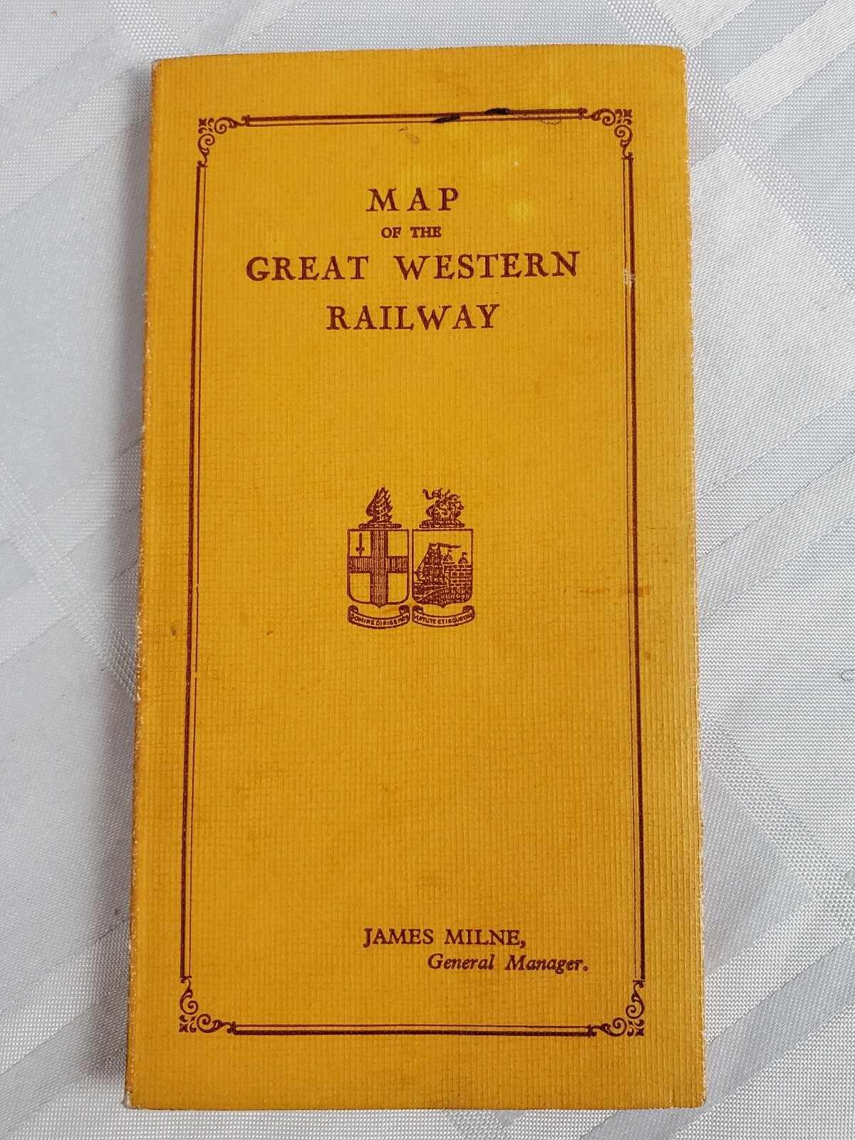 MAP OF THE GREAT WESTERN RAILWAY VINTAGE RAILROAD REFERENCE BOOKLET TRAIN ROUTE