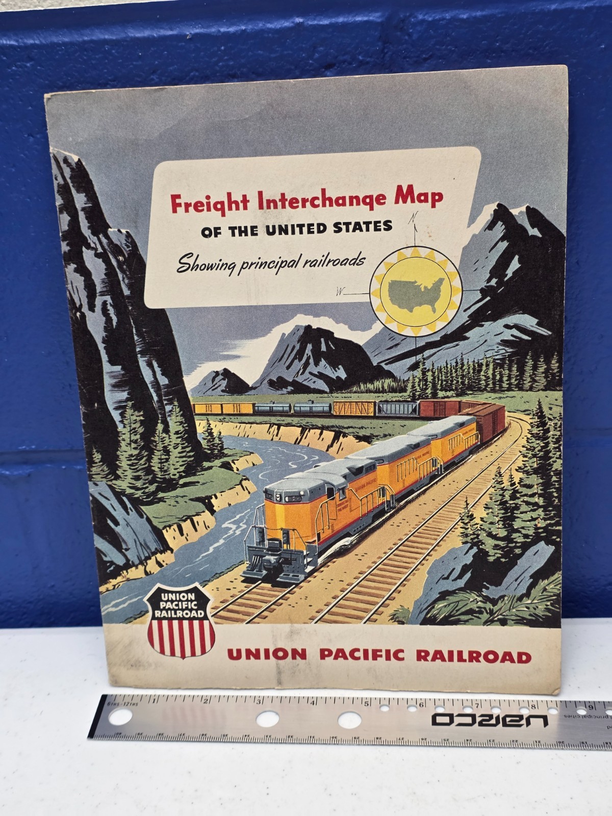 Map Freight Interchange Map of the United States Showing Principal Railroads UP