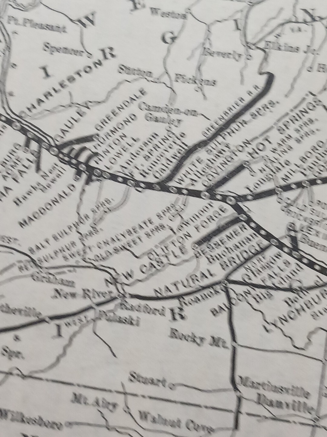 1902 Train Route Map + Report CHESAPEAKE & OHIO RAILWAY Rosney Virginia Railroad