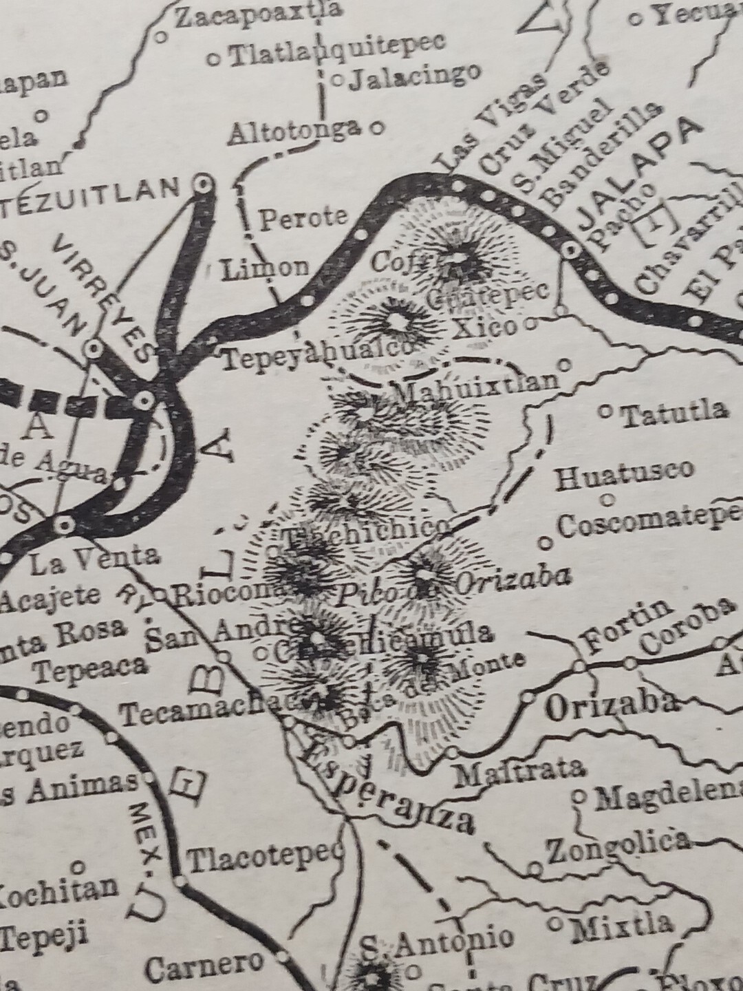 1902 Train Route Map + Report INTEROCEANIC RAILWAY OF MEXICO Vera Cruz Railroad