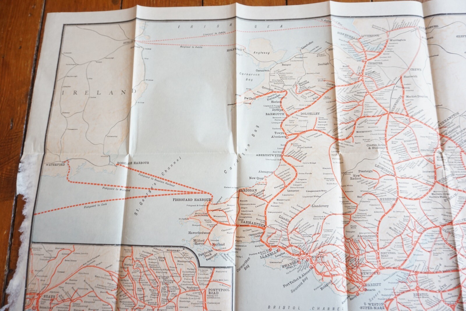 GWR Great Western Railway Map 66cm x 52cm