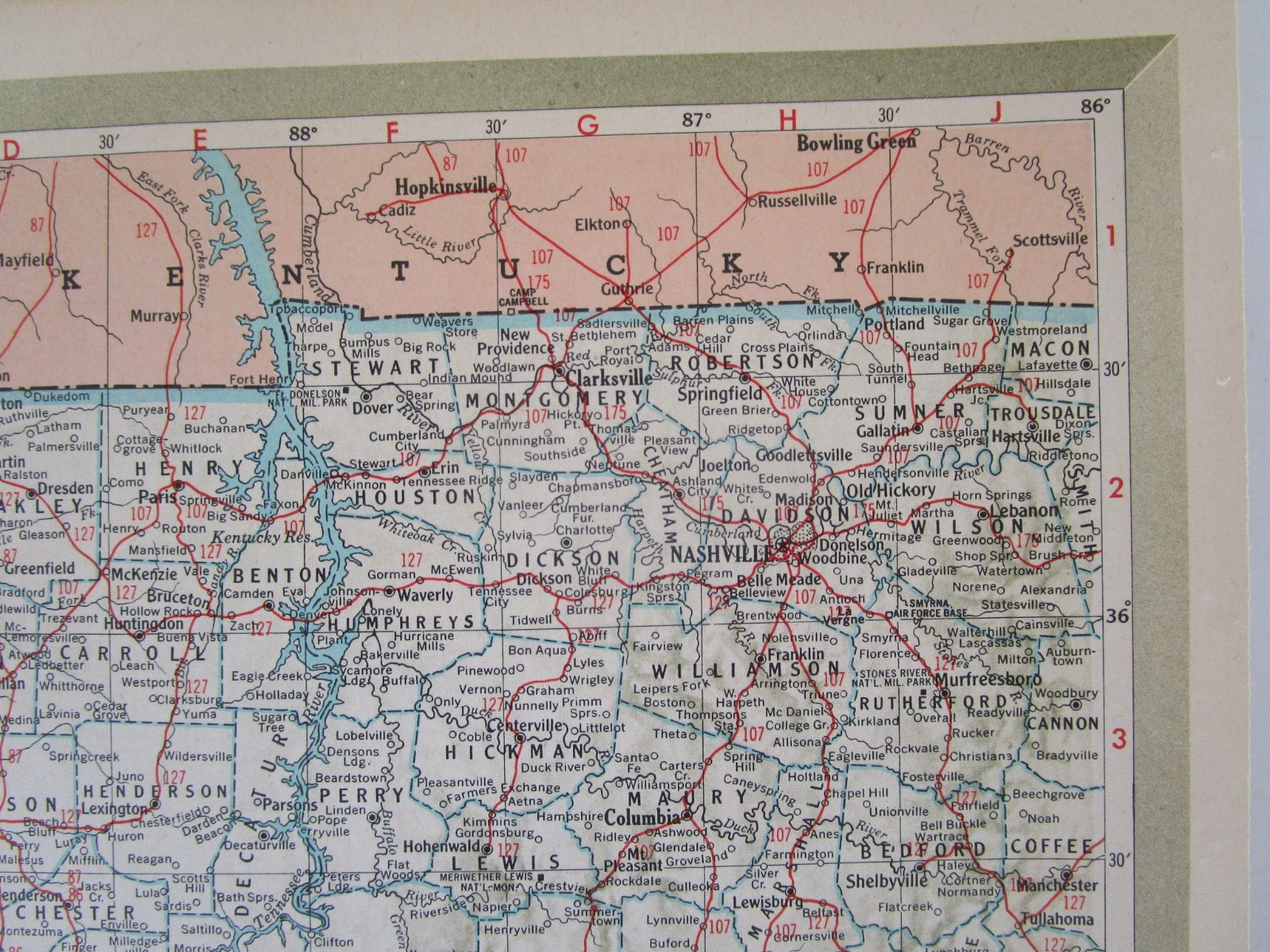 SD TN Vtg 1950 SOUTH DAKOTA RAILROAD Map. CB&Q, C&NW, SOO, GN, IC or TENNESSEE