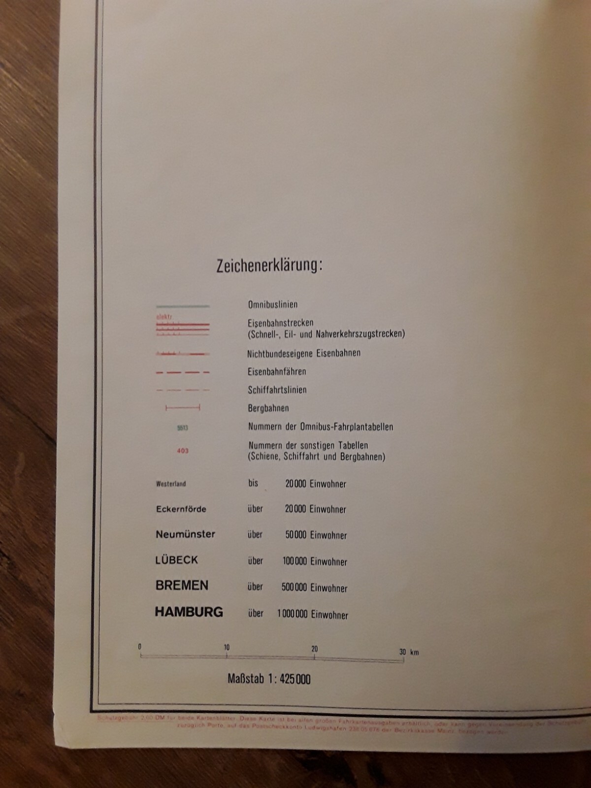 Germany – DB Railway And Bus Map 1976/77