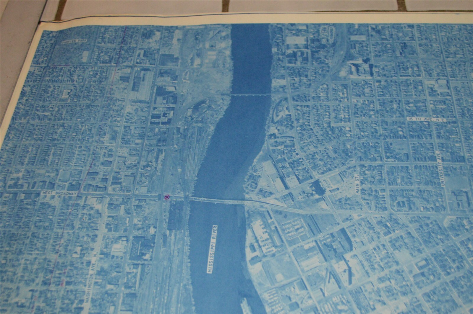 1958 Minnesota Hwy Dept Minneapolis Map North & NE Omaha Railroad Yards other RR