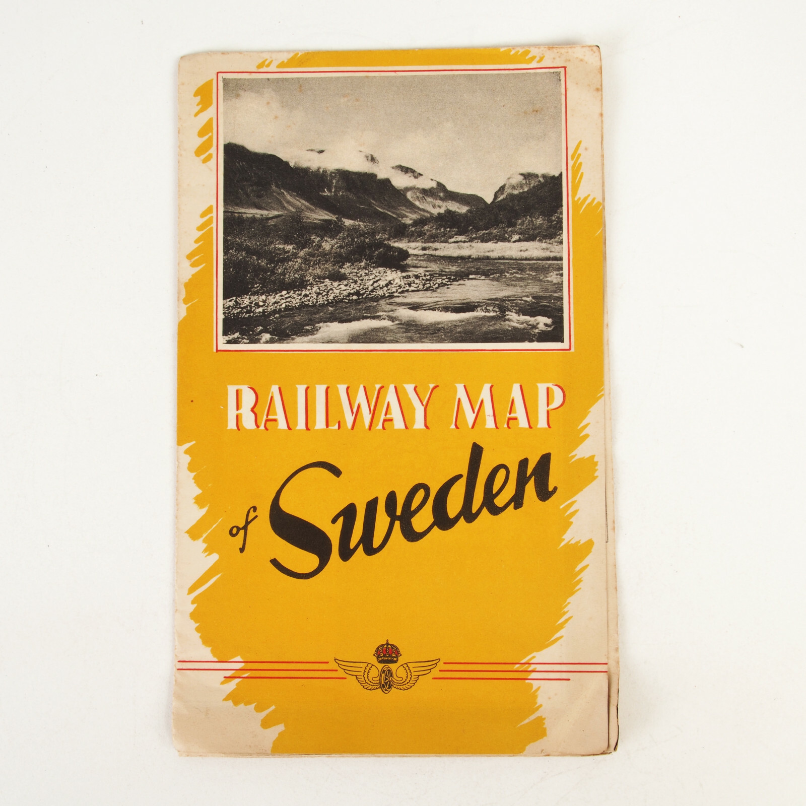 +Vintage Original Railway Map of Sweden