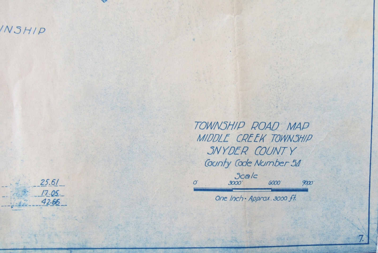 1950 PRR Map Middle Creek Township Kreamer PA Railroad Road Highway Map Route US