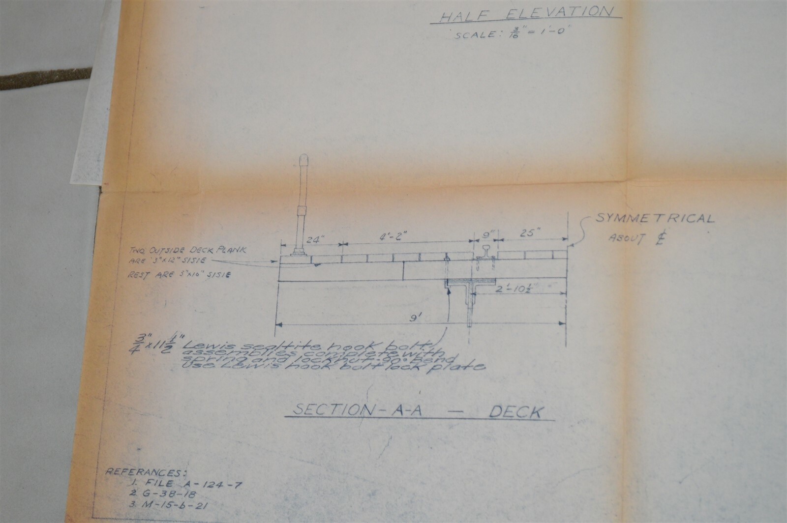 1952 Milwaukee Road Railroad Schiller Park Illinois Turntable Deck blueprint