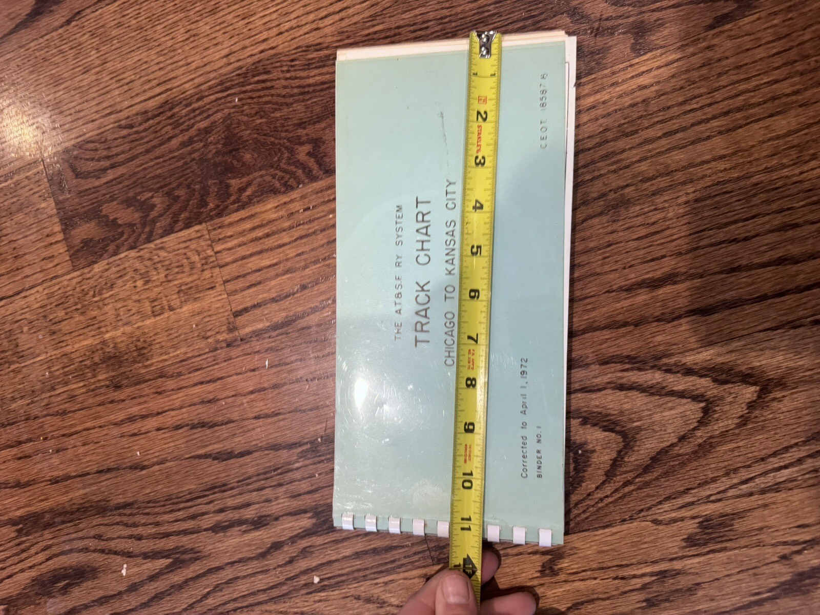ATSF Santa Fe Railroad System Track Chart Binder 1 1972 Chicago To Kansas City
