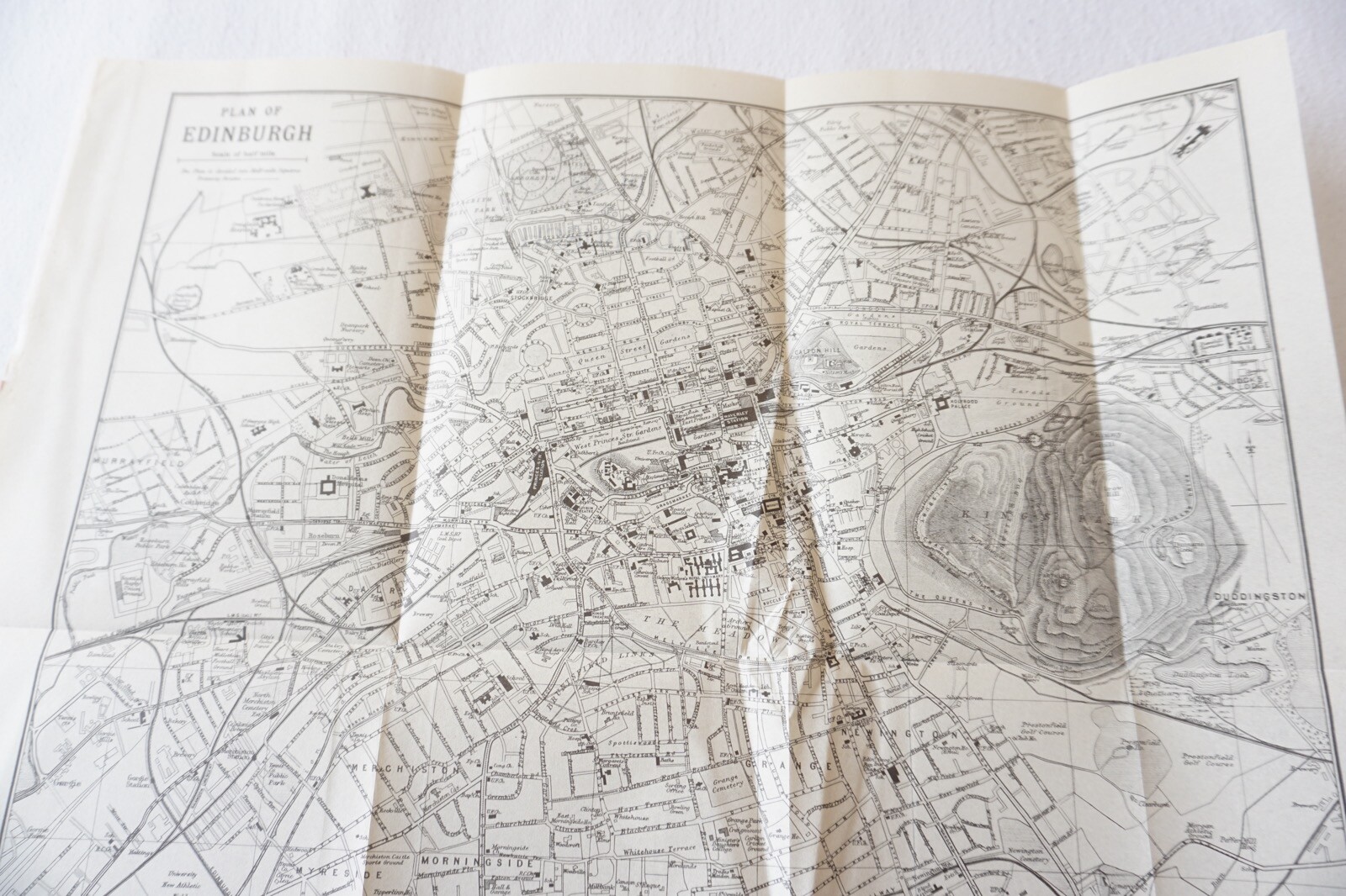 c1930 LNER Edinburgh Scotland Railway Map