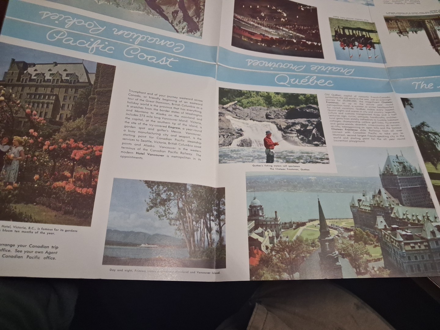 Canadian Pacific Railway Canada Brochure Scenic Wonder Map Created 1947 Vintage
