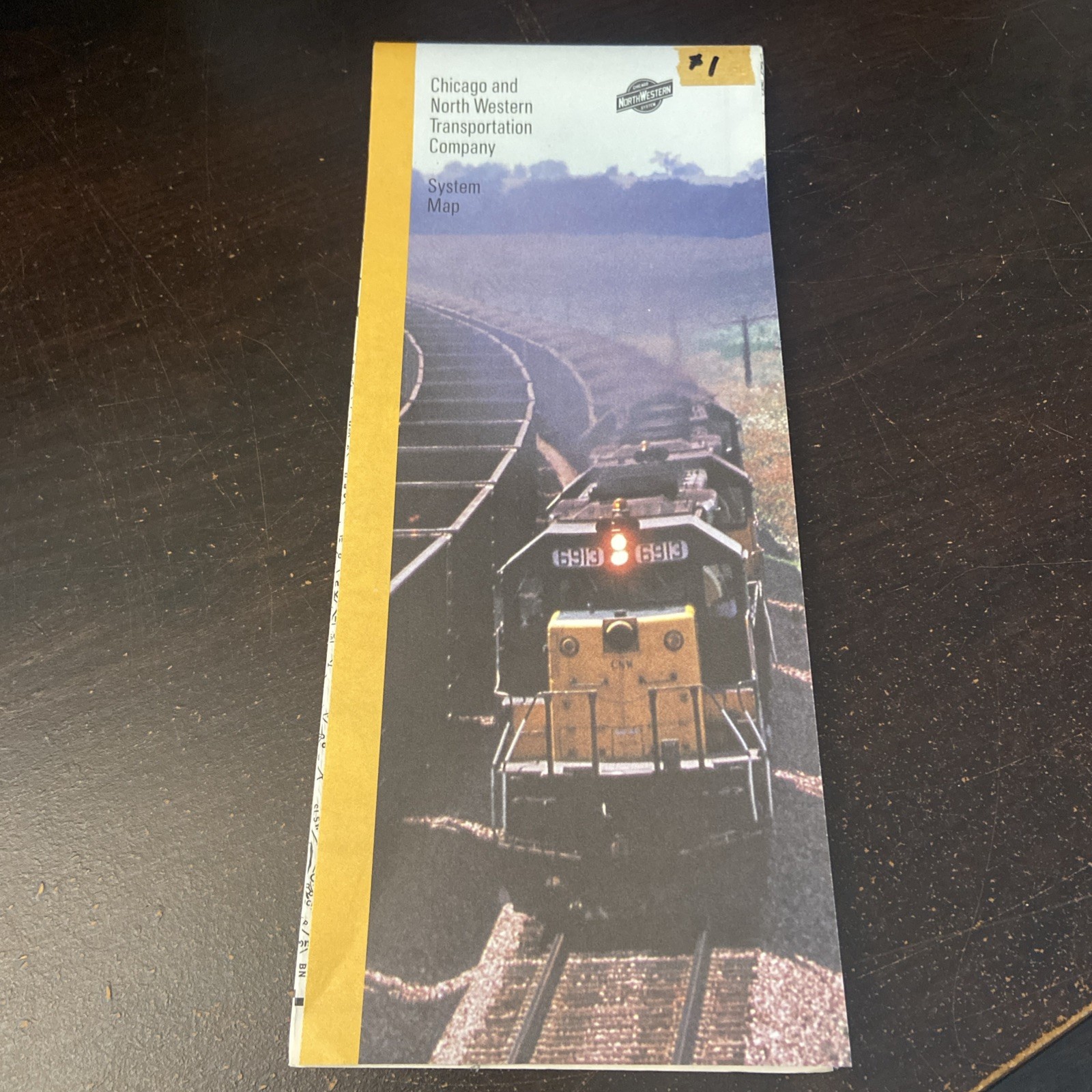1985 CHICAGO AND NORTH WESTERN RAILROAD TRAIN TRANSPORTATION COMPANY SYSTEM MAP