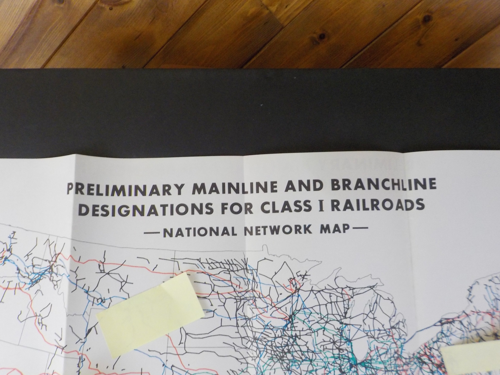 Map Preliminary mainline and branchline designations for Class I railroads 1976