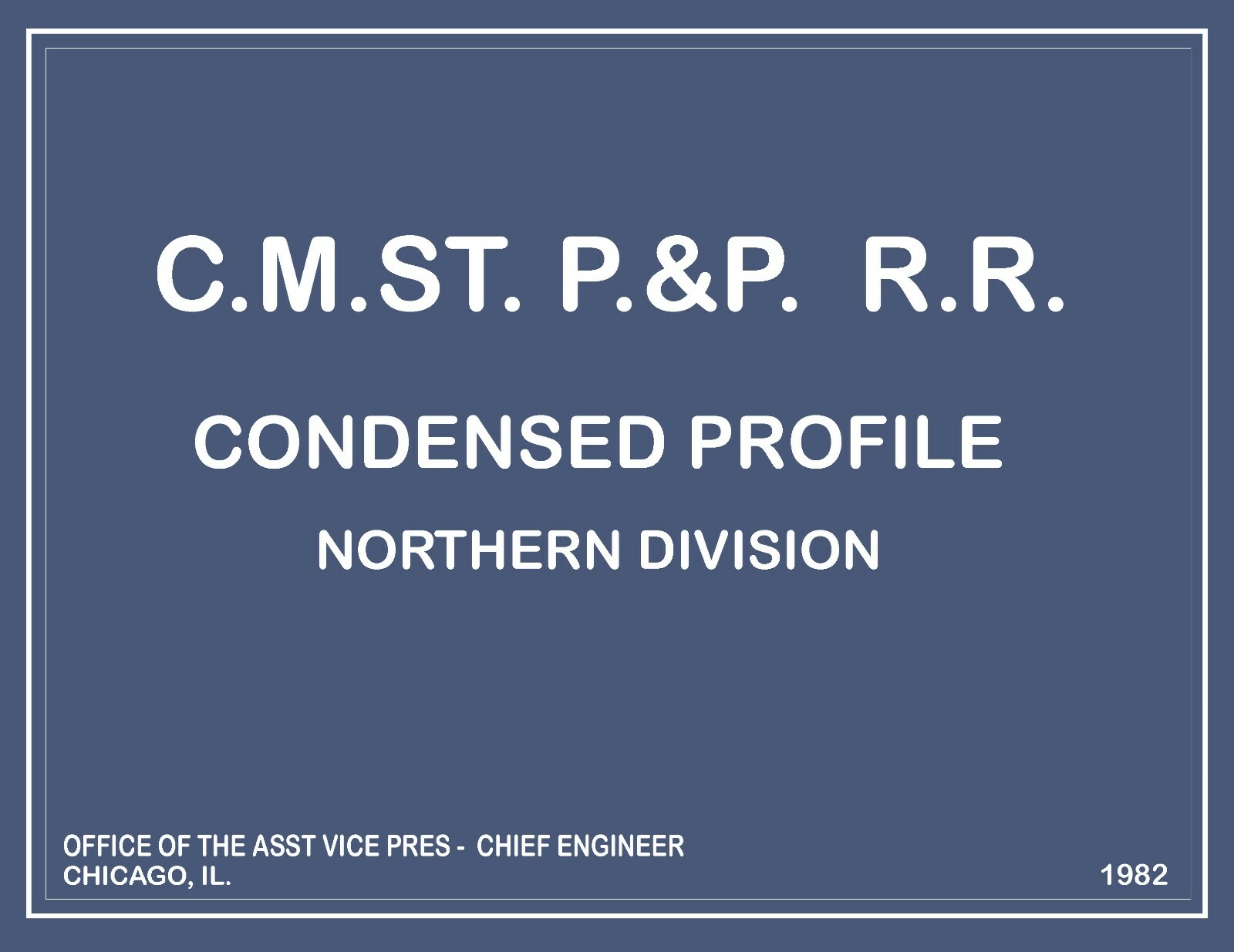 Milwaukee Road CMStP&P 1982 Northern Division Condensed Profile PDF Pages on DVD