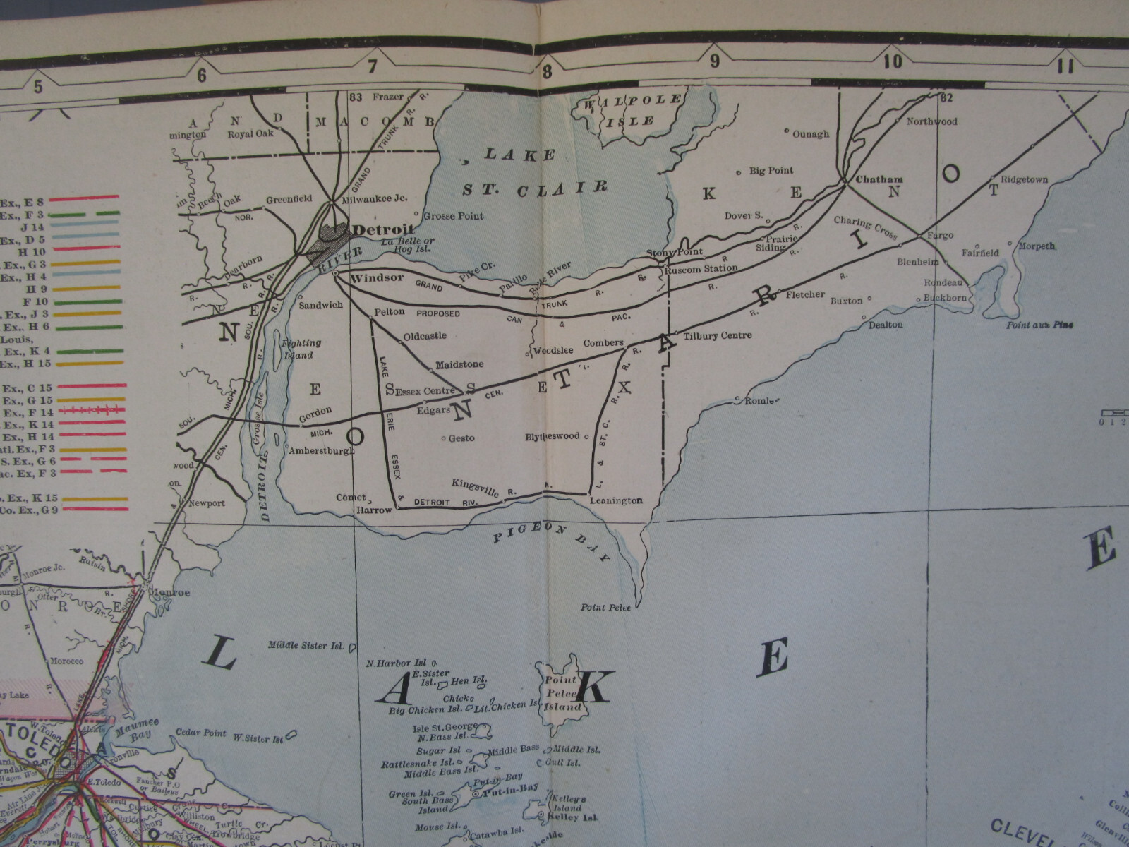 OH 1897 NORTHERN OHIO RAILROAD Map. Cram. MIILERSBURG, ASHLAND, & GREENWICH RR