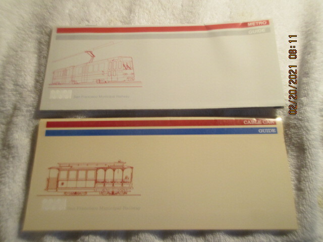 VINTAGE 1984 MUNICIPAL RAILWAY BUS LINES SAN FRANCISCO METRO CABLE CAR GUIDES