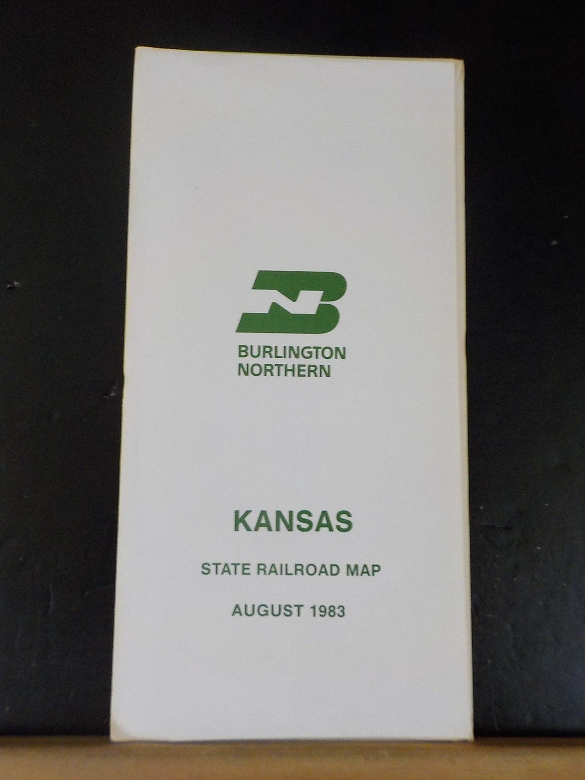 Map Burlington Northern Kansas State Railroad Map 1983 August