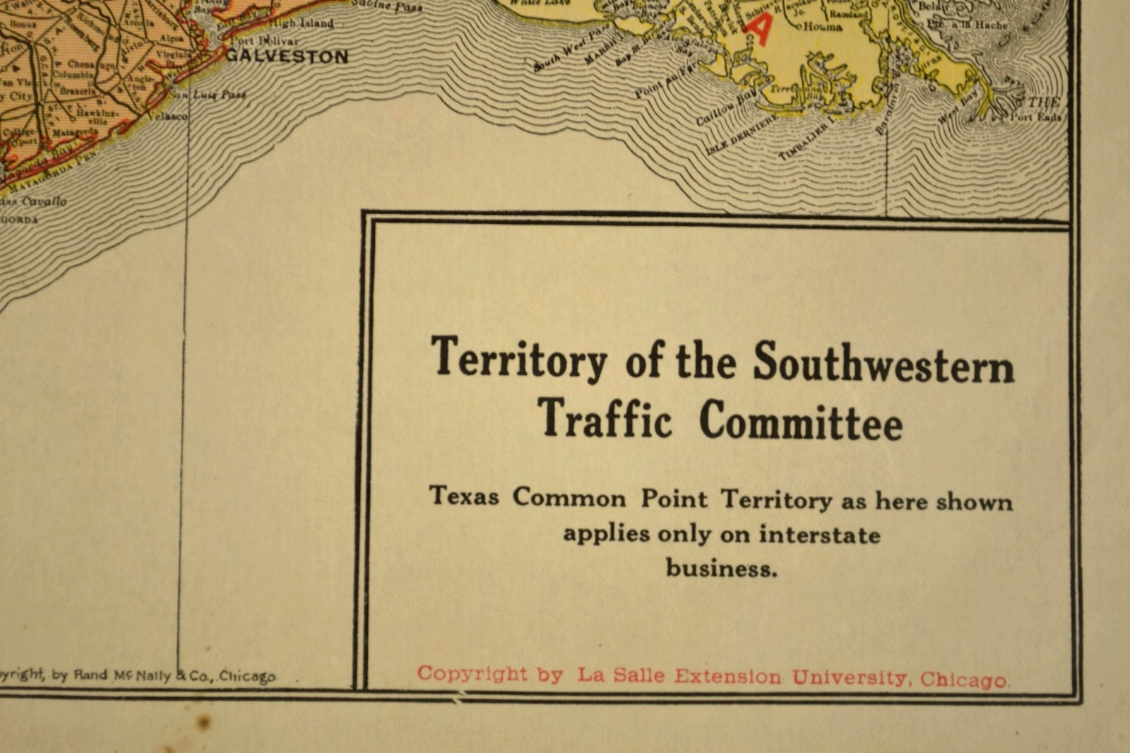 Southwestern Traffic Committee RR Map Texas Central Point Territory Louisiana