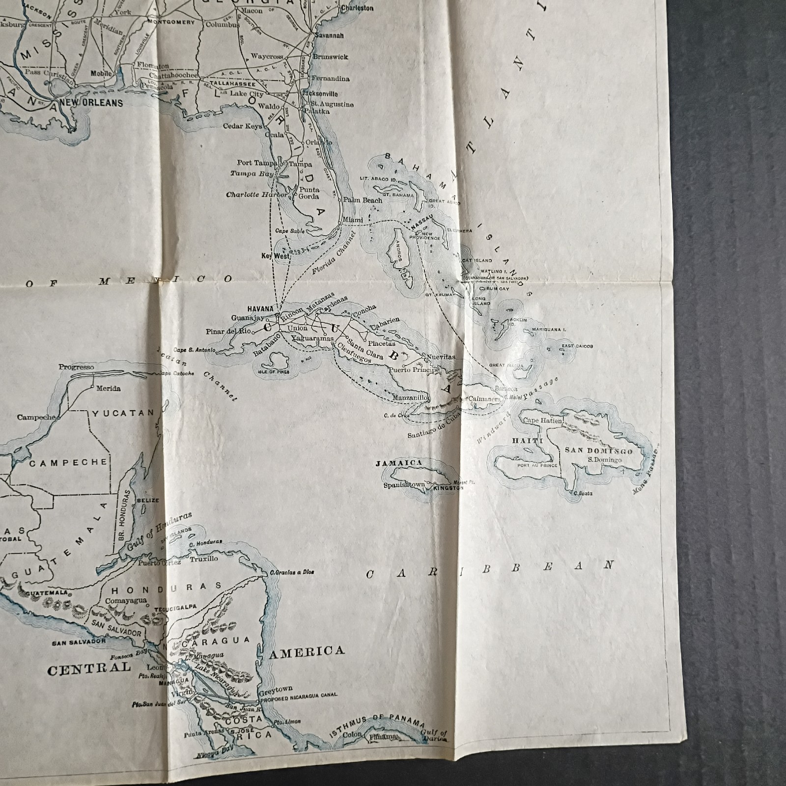 Antique 1904 PRR Pennsylvania RR Tour Map 18.5×20.5 Yellowstone & Pacific Coast