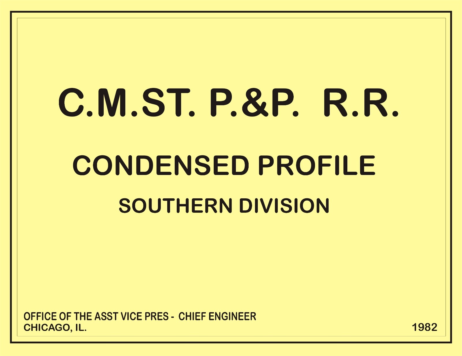 Milwaukee Road CMStP&P 1982 Southern Division Condensed Profile PDF Pages on DVD
