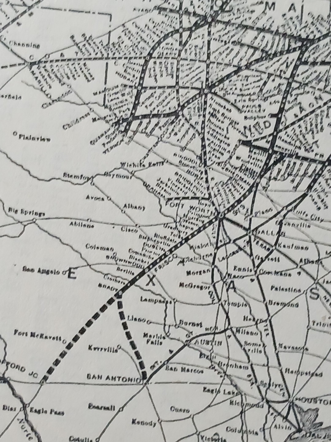 ~1904 ST LOUIS & SAN FRANCISCO RAILROAD vintage Railway Map + Report All Routes