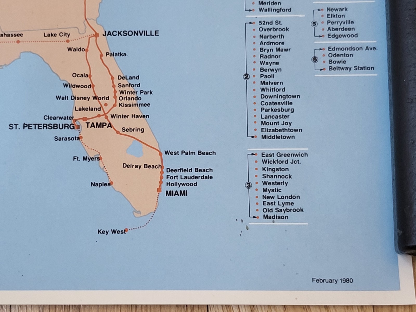 X2 Amtrak’s Nationwide Rail Passenger System 1980 Map Posters Railroad Train…