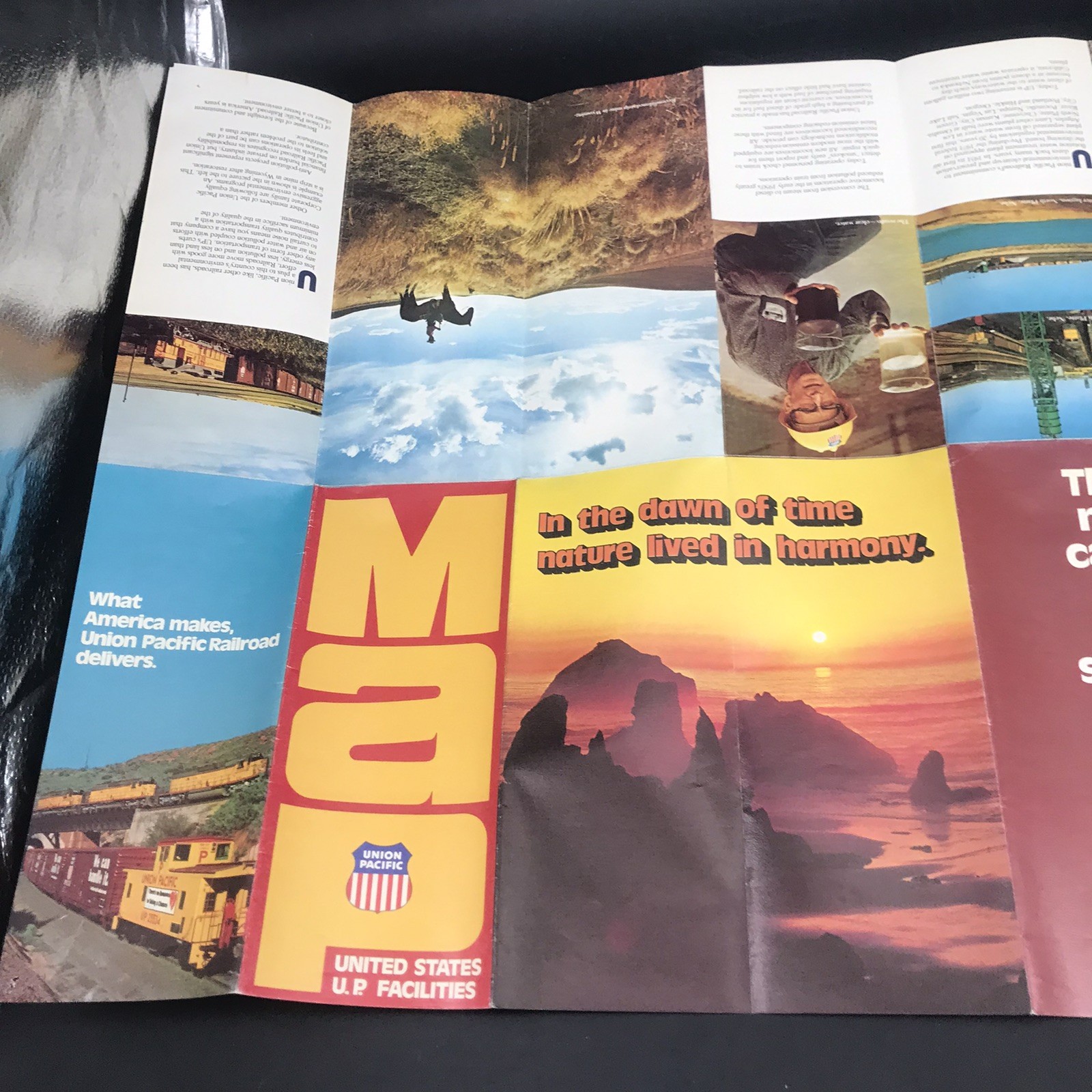 1976 Union Pacific Railroad UP USA Map w/ Facilities Brochure