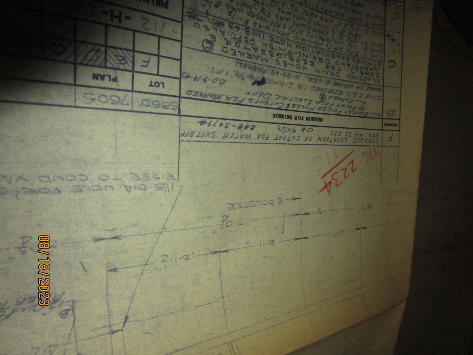Vintage 1949-1950 Baltimore & Ohio B&O Blueprint Copy Drawing – see photos 18X44