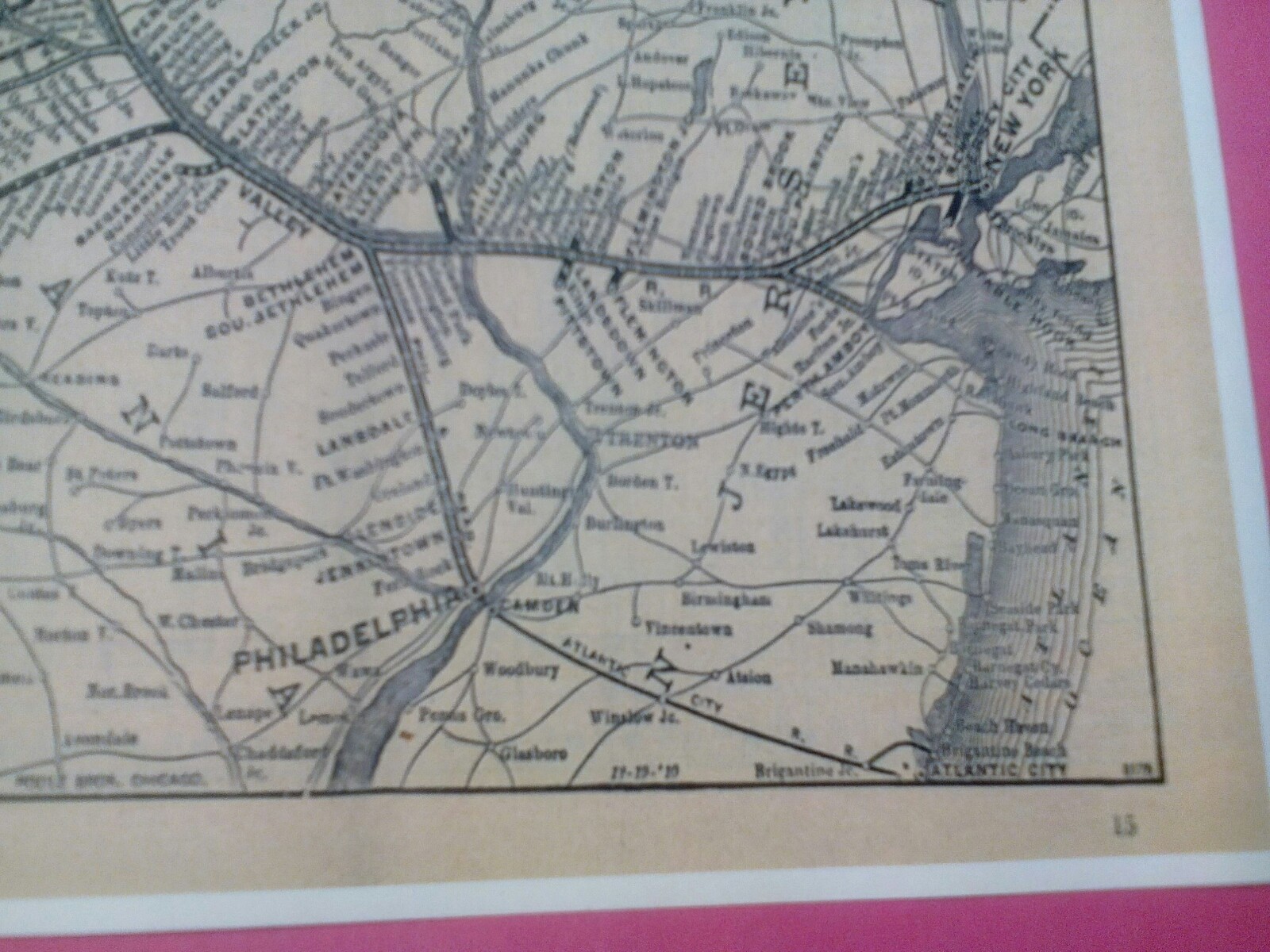 1910 Lehigh Valley Railroad Pa LVRR 100’s Of Stations RARE System Map NEW Poster