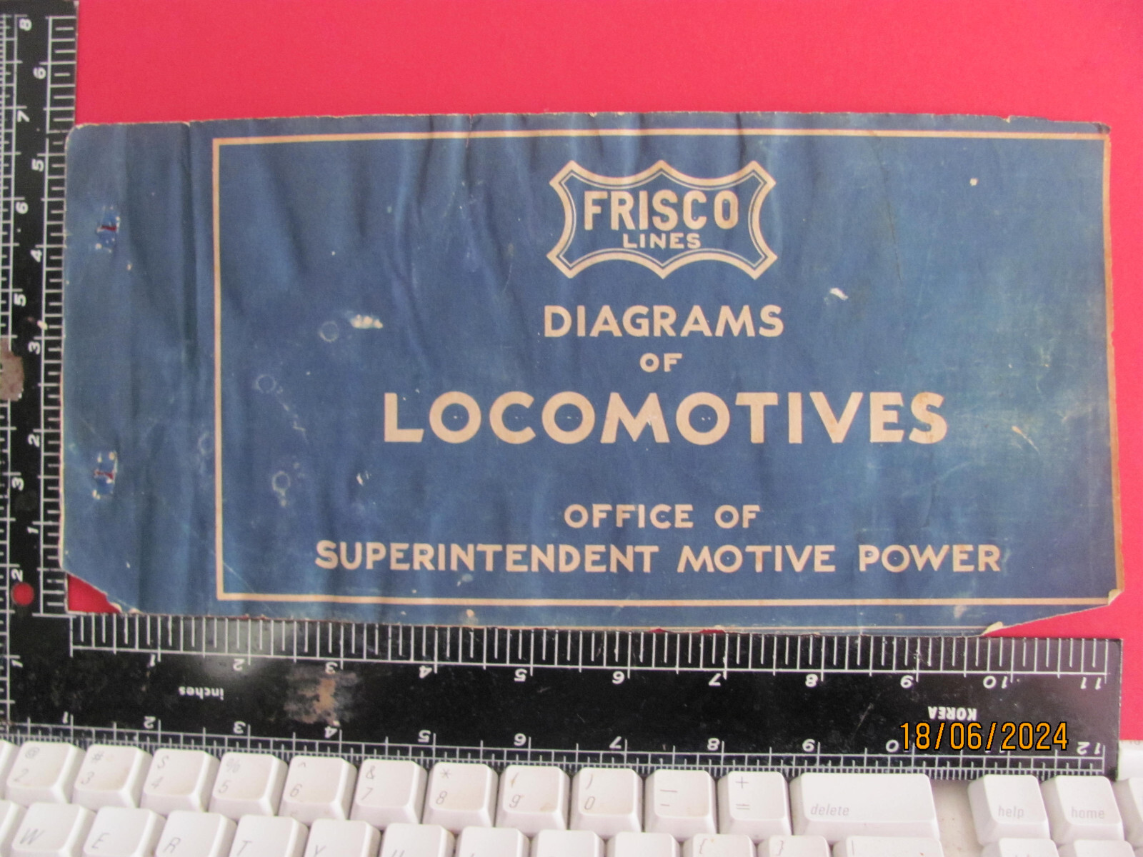 FRISCO LINES SL-SF RAILROAD 2-8-0 LOCOMOTIVES #829 – #833 BLUEPRINT DATA DRAWING