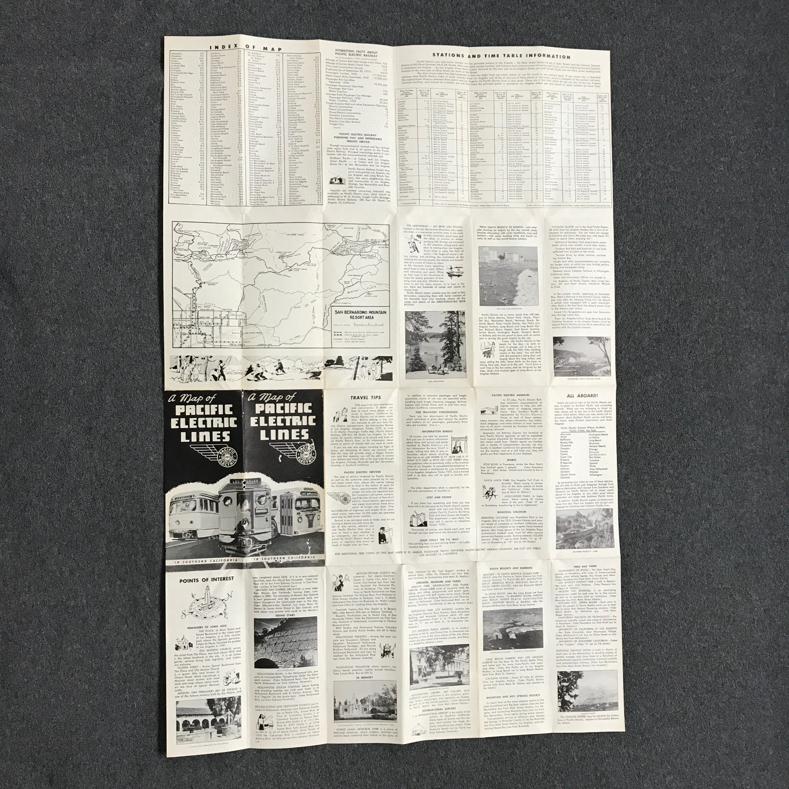 A Map Of Pacific Electric Lines In Southern California – 1952 – System Map